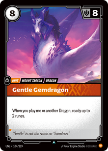 Gentle Gemdragon — Unleashed — Uncommon — Unit