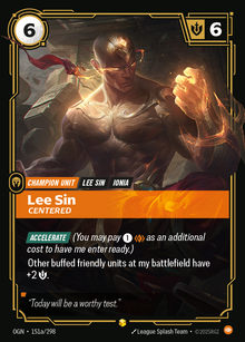 Lee Sin, Centered — Origins — Showcase — Unit