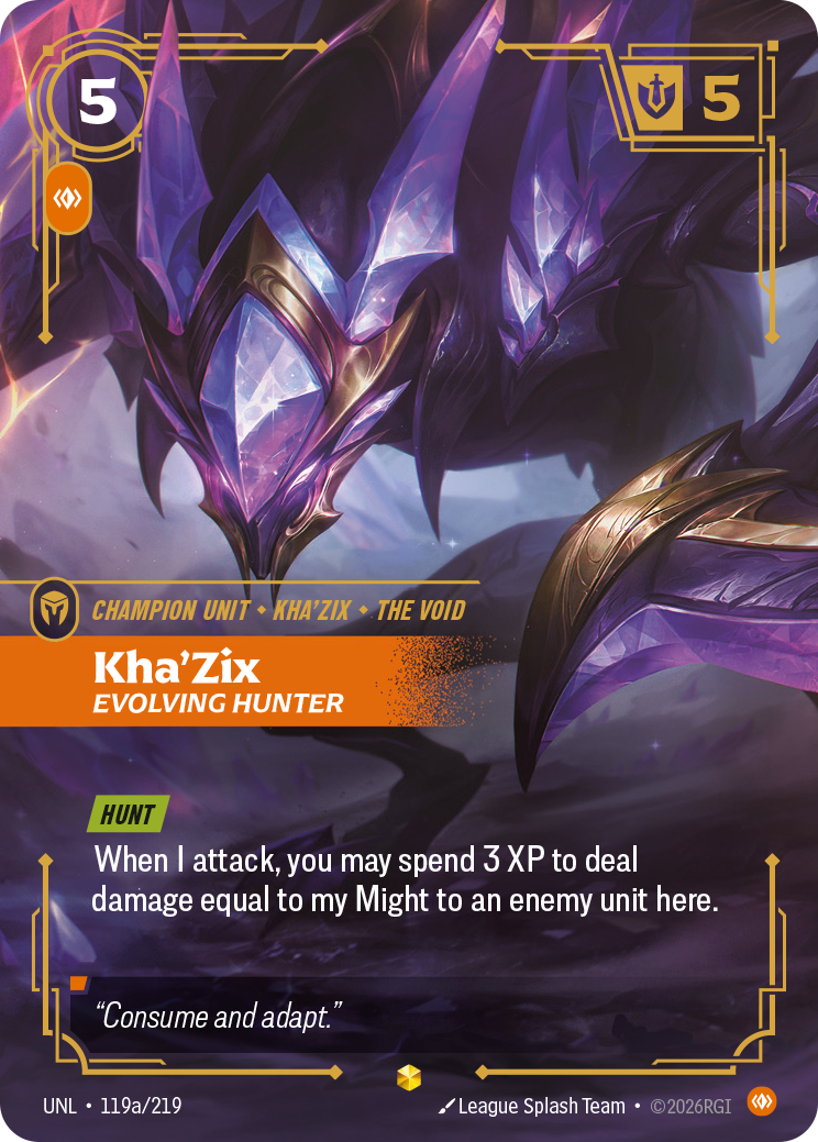 Kha'Zix - Evolving Hunter (Alternate Art) — Unleashed — Showcase — Unit