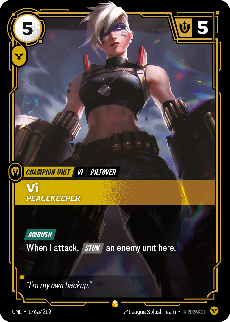 Vi - Peacekeeper (Alternate Art) — Unleashed — Showcase — Unit