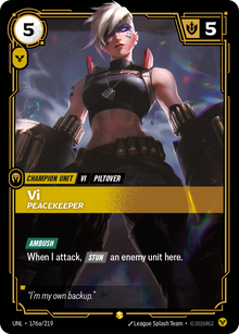 Vi - Peacekeeper (Alternate Art) — Unleashed — Showcase — Unit