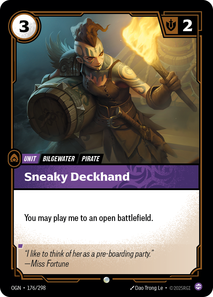 Sneaky Deckhand — Origins — Common — Unit
