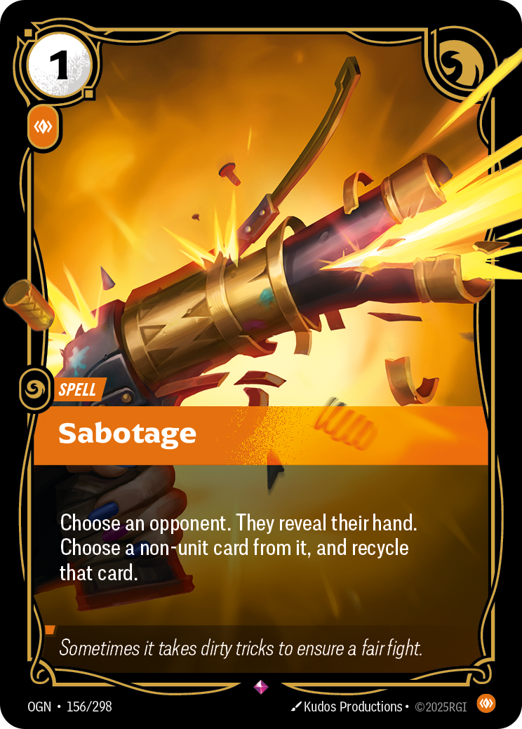 Sabotage — Origins — Rare — Spell