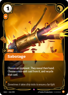 Sabotage — Origins — Rare — Spell