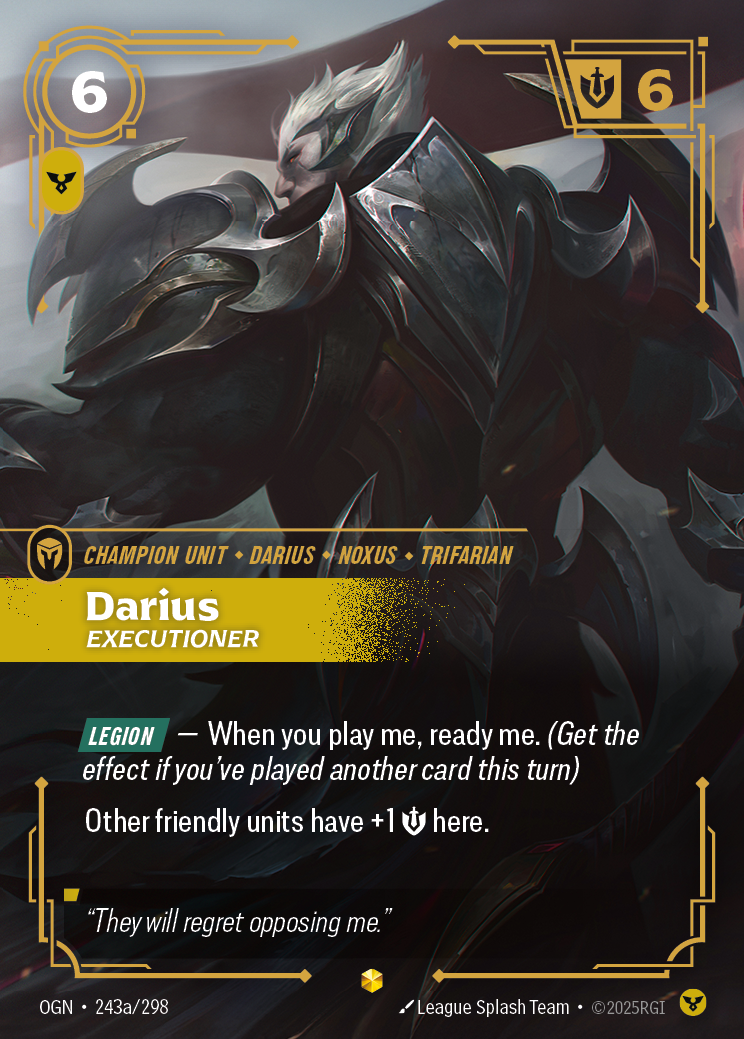 Darius, Executioner — Origins — Showcase — Unit