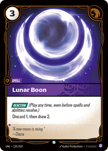 Lunar Boon — Unleashed — Common — Spell
