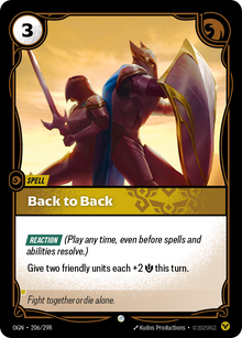 Back to Back — Origins — Common — Spell