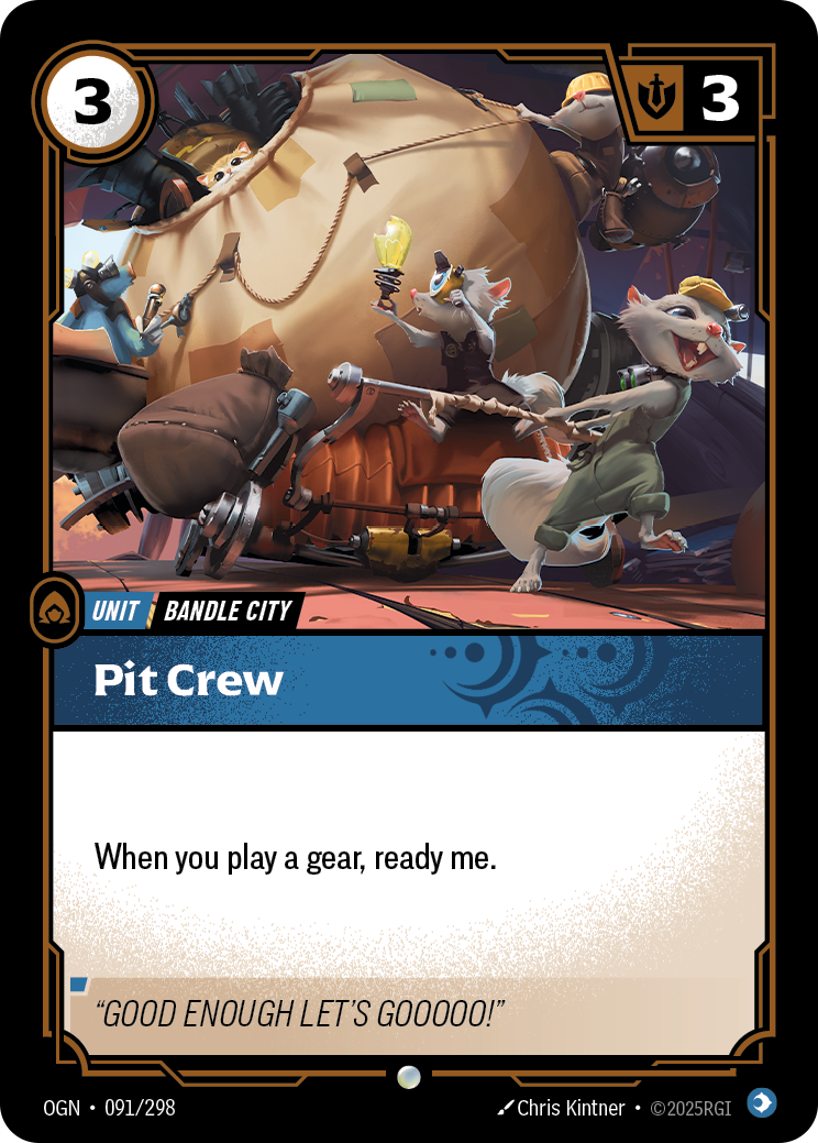 Pit Crew — Origins — Common — Unit