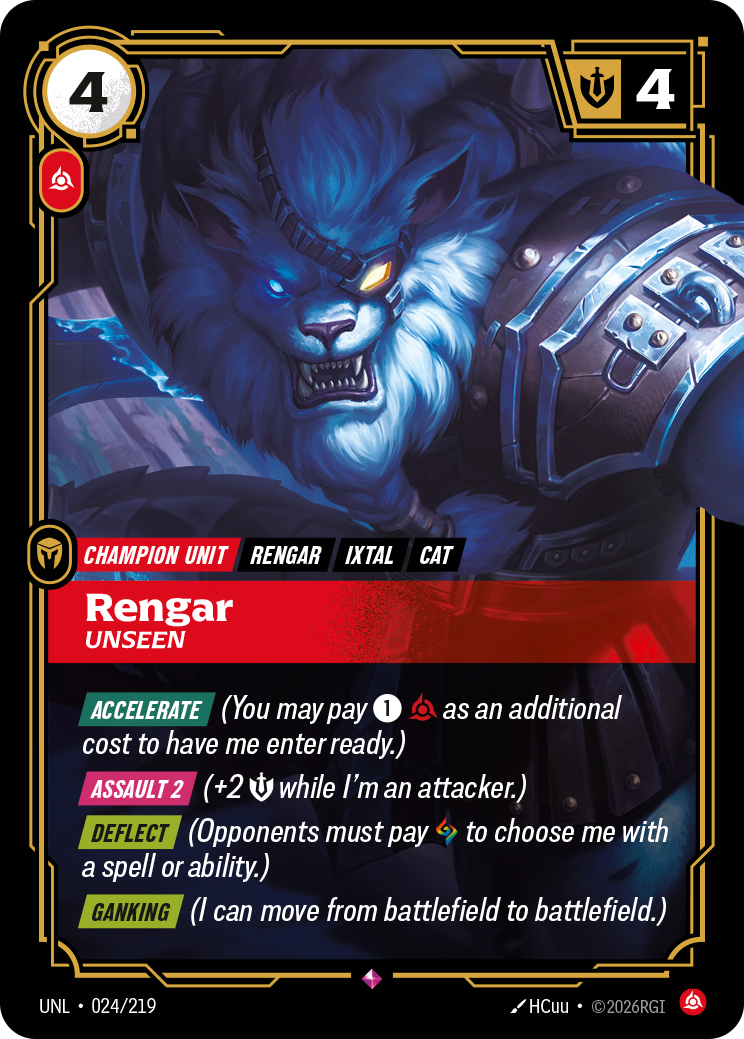 Rengar - Unseen — Unleashed — Rare — Unit