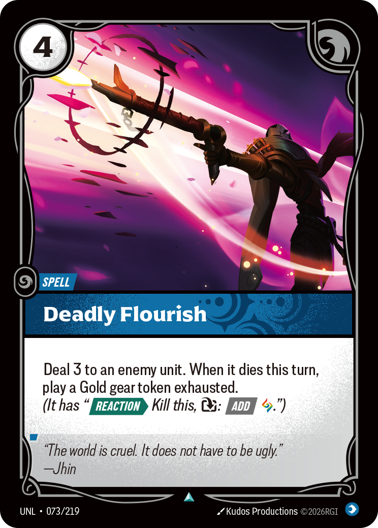 Deadly Flourish — Unleashed — Uncommon — Spell