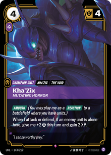 Kha'Zix - Mutating Horror — Unleashed — Rare — Unit