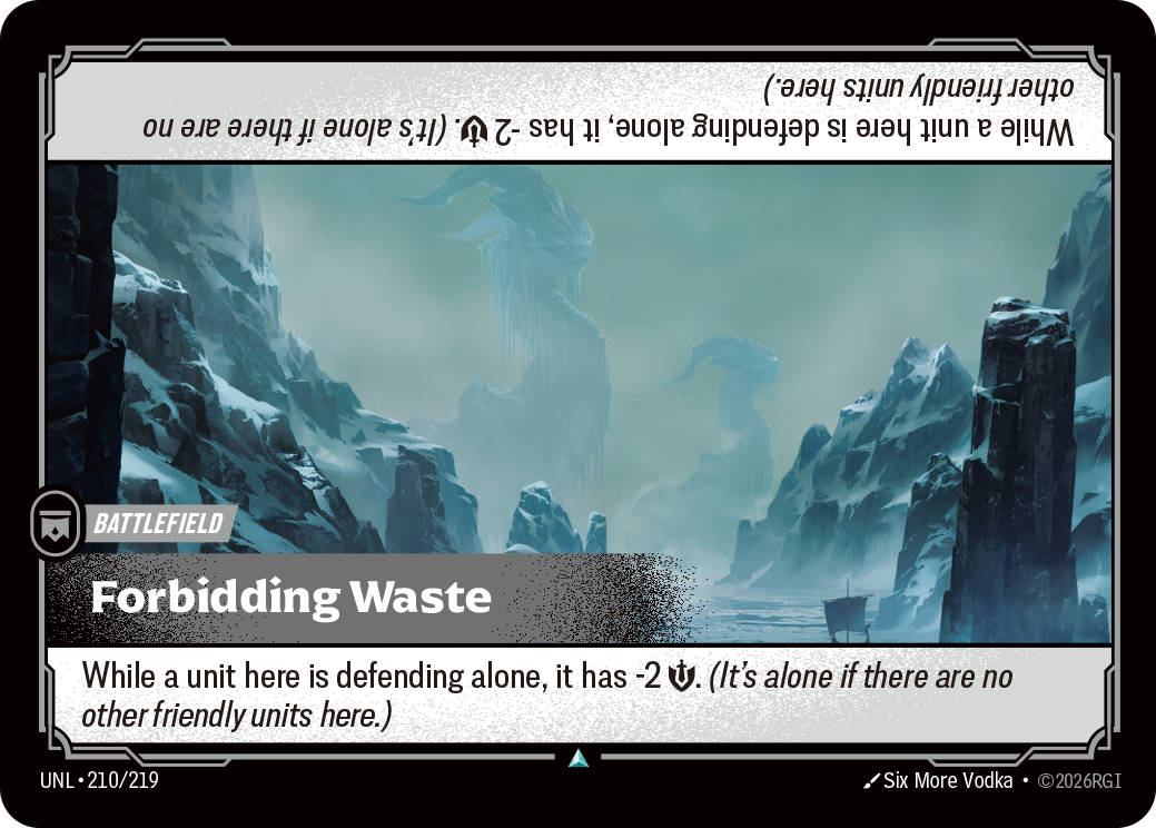 Forbidding Waste — Unleashed — Uncommon — Battlefield