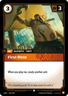 First Mate — Origins — Common — Unit
