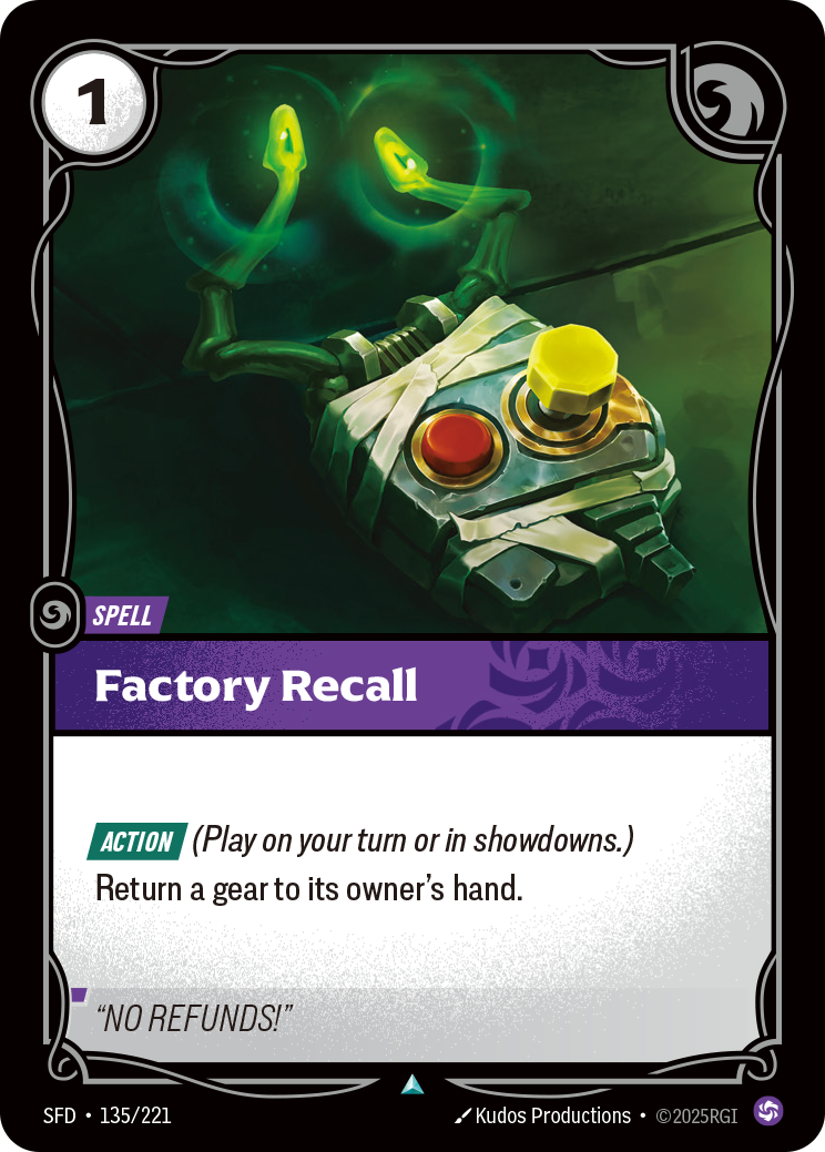 Factory Recall — SFD — Uncommon — Spell