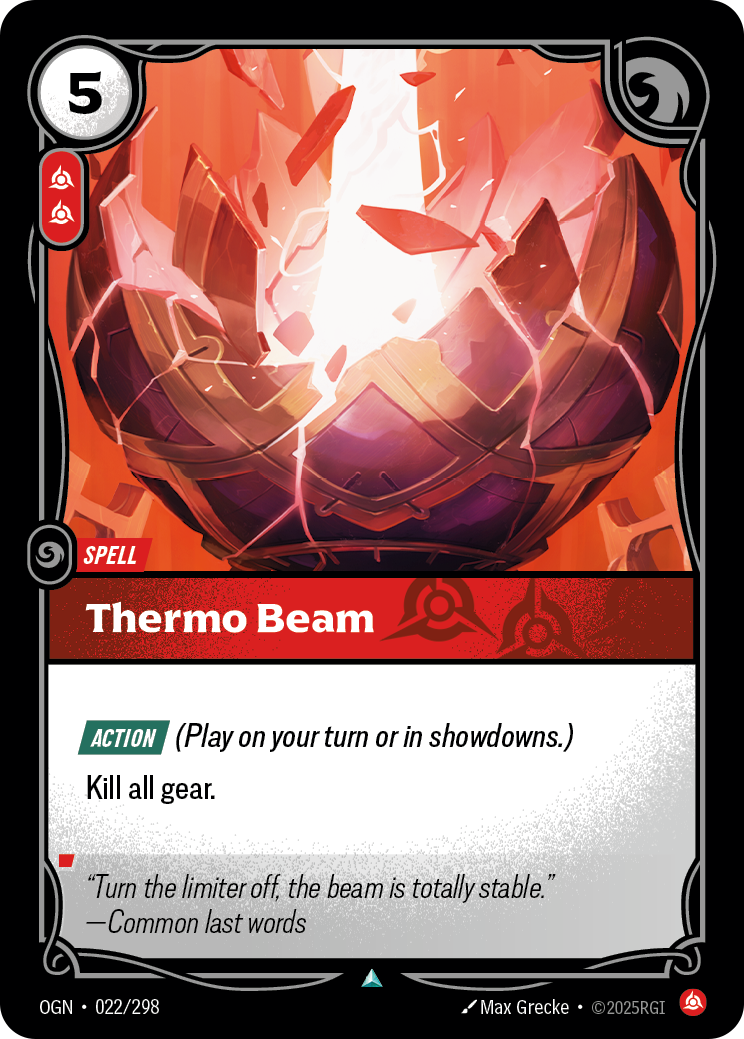 Thermo Beam — Origins — Uncommon — Spell