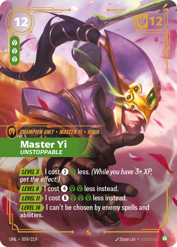 Master Yi - Unstoppable — Unleashed — Epic — Unit