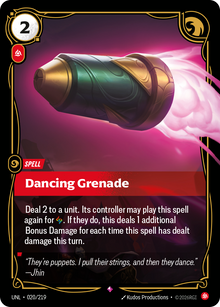 Dancing Grenade — Unleashed — Rare — Spell