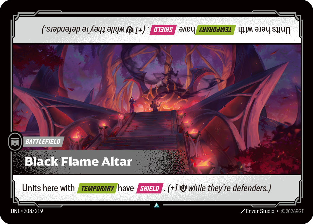Black Flame Altar — Unleashed — Uncommon — Battlefield