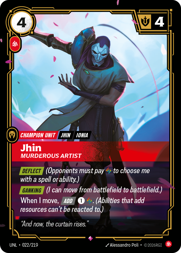 Jhin - Murderous Artist — Unleashed — Rare — Unit