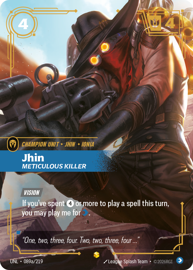 Jhin - Meticulous Killer (Alternate Art) — Unleashed — Showcase — Unit