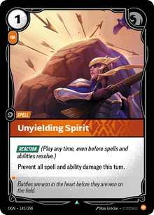 Unyielding Spirit — Origins — Uncommon — Spell