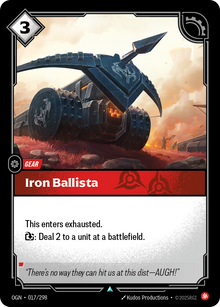 Iron Ballista — Origins — Uncommon — Gear