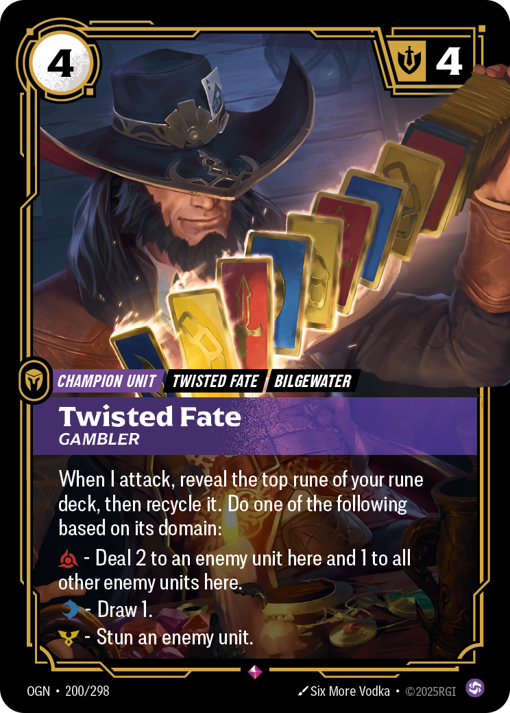 Twisted Fate, Gambler — Origins — Rare — Unit
