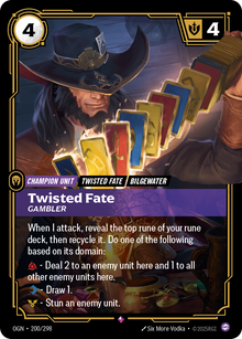 Twisted Fate, Gambler — Origins — Rare — Unit