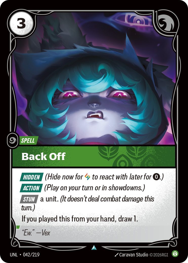 Back Off — Unleashed — Uncommon — Spell