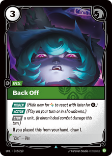 Back Off — Unleashed — Uncommon — Spell