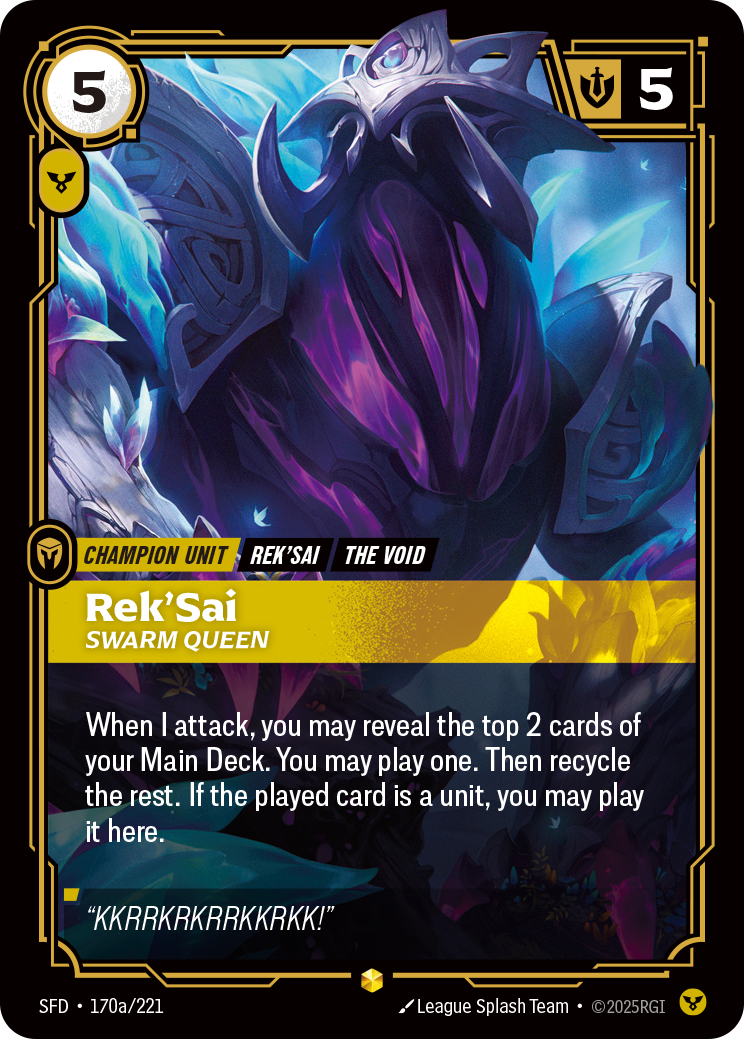 Rek'Sai, Swarm Queen — SFD — Showcase — Unit