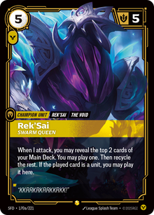 Rek'Sai, Swarm Queen — SFD — Showcase — Unit