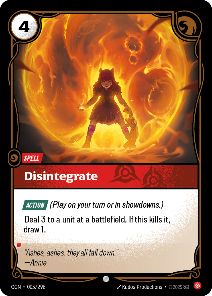 Disintegrate — Origins — Common — Spell