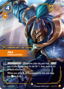 Jax, Unrelenting — SFD — Showcase — Unit