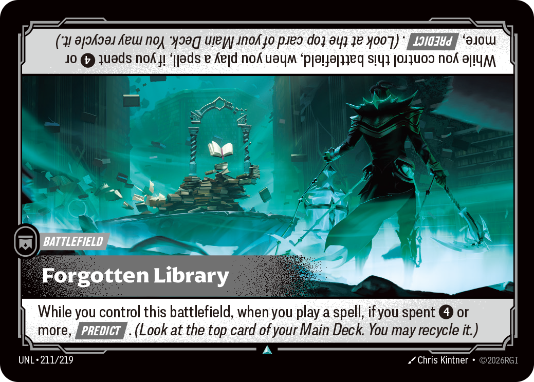 Forgotten Library — Unleashed — Uncommon — Battlefield