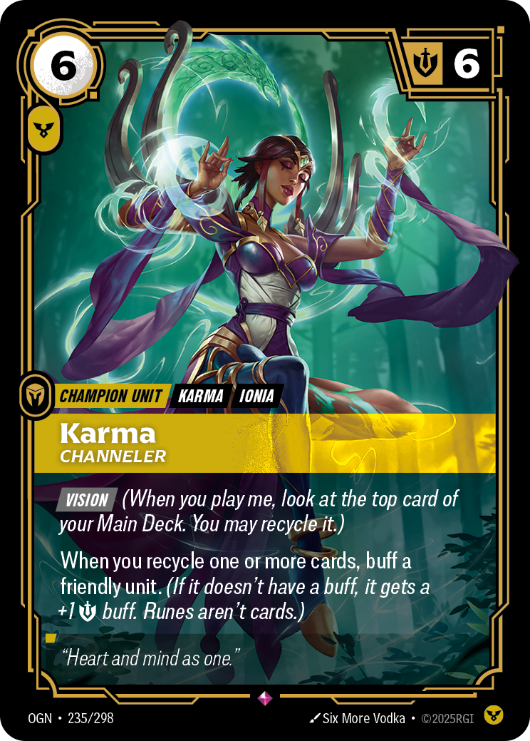 Karma, Channeler — Origins — Rare — Unit