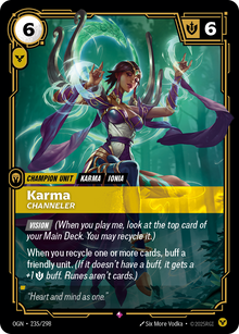 Karma, Channeler — Origins — Rare — Unit