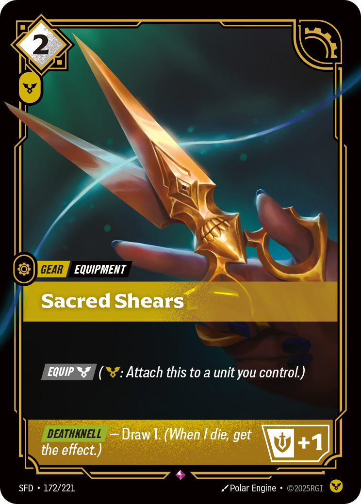 Sacred Shears — SFD — Rare — Gear