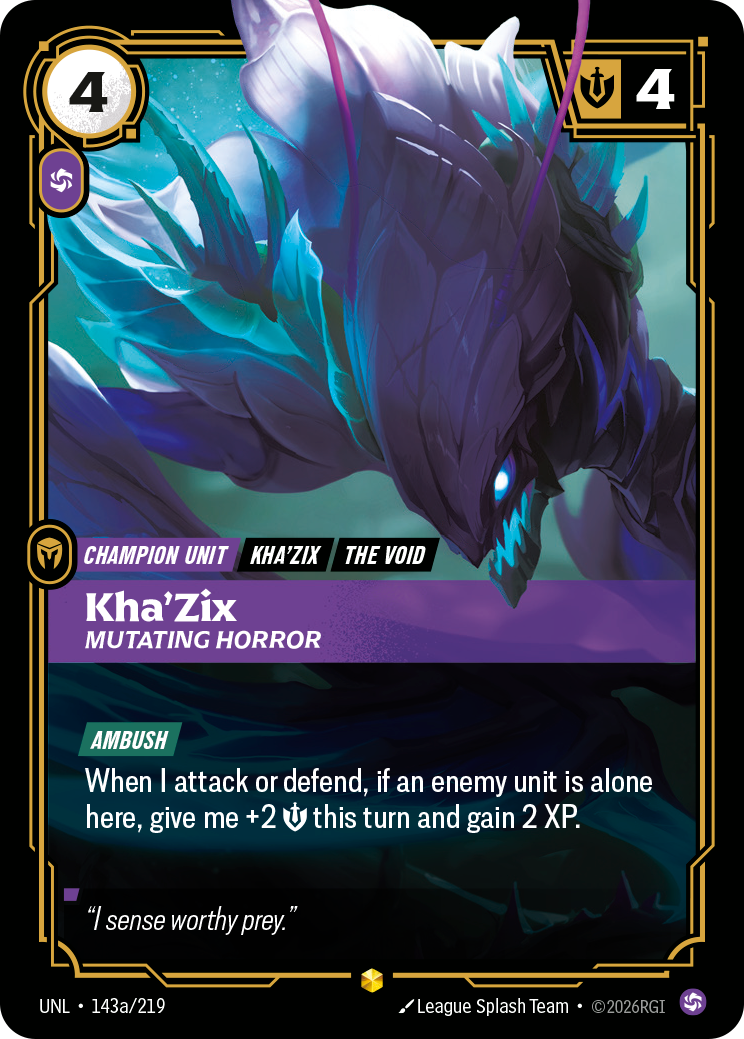 Kha'Zix - Mutating Horror (Alternate Art) — Unleashed — Showcase — Unit