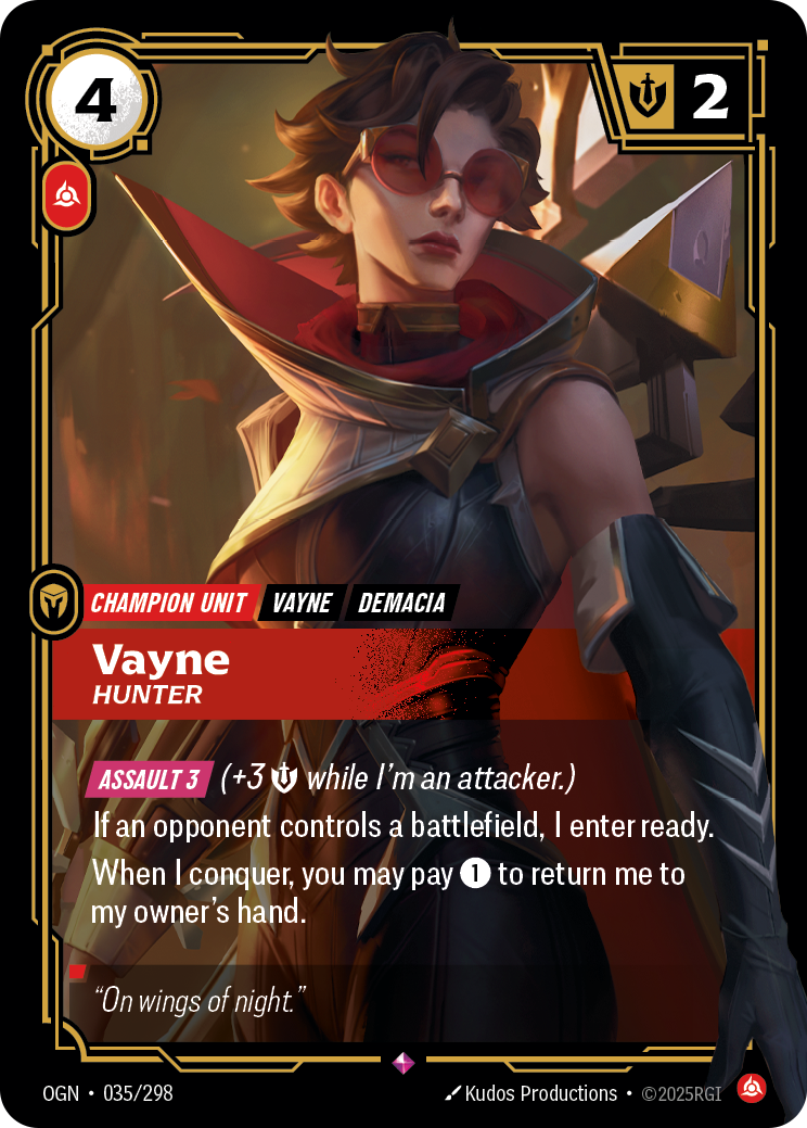 Vayne, Hunter — Origins — Rare — Unit