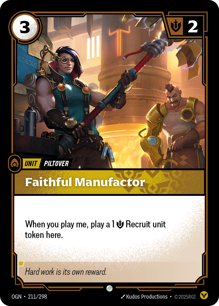 Faithful Manufactor — Origins — Common — Unit