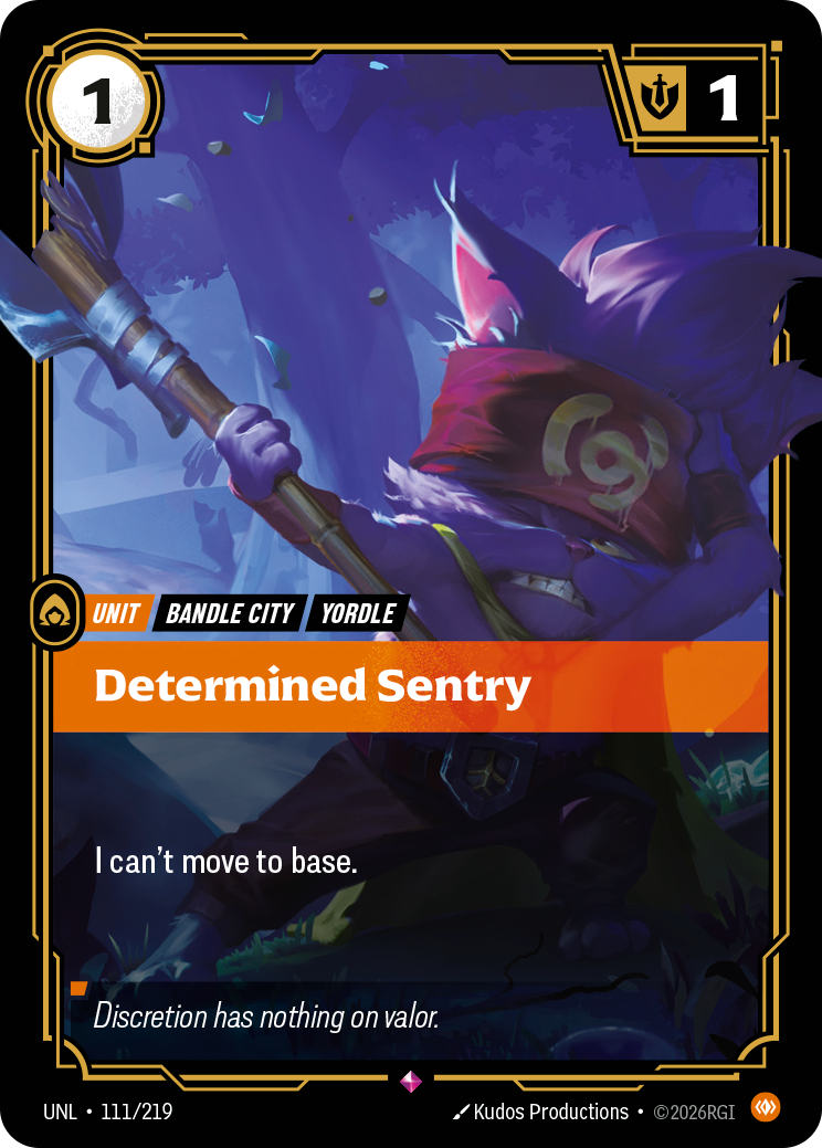 Determined Sentry — Unleashed — Rare — Unit