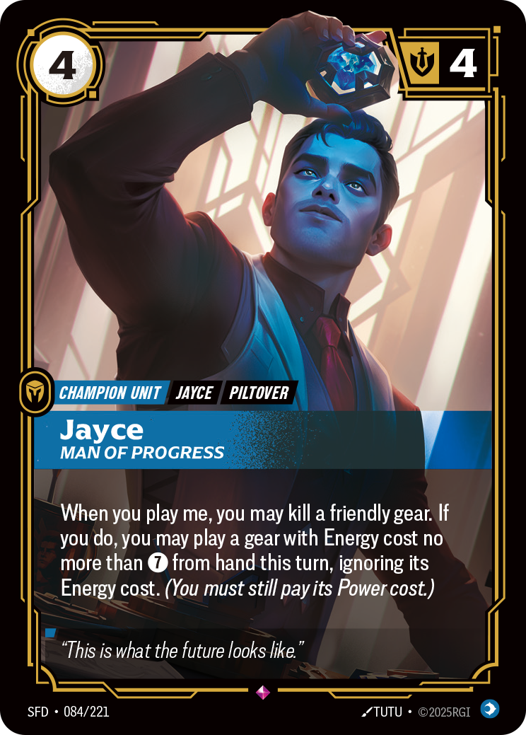 Jayce, Man of Progress — SFD — Rare — Unit