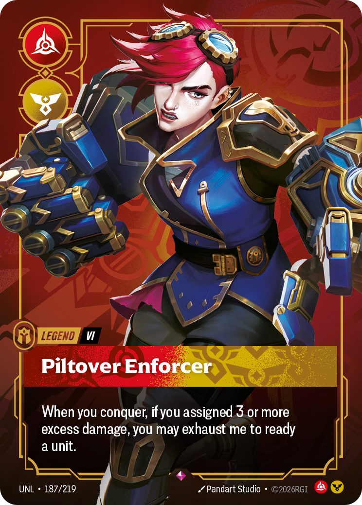 Vi - Piltover Enforcer — Unleashed — Rare — Legend
