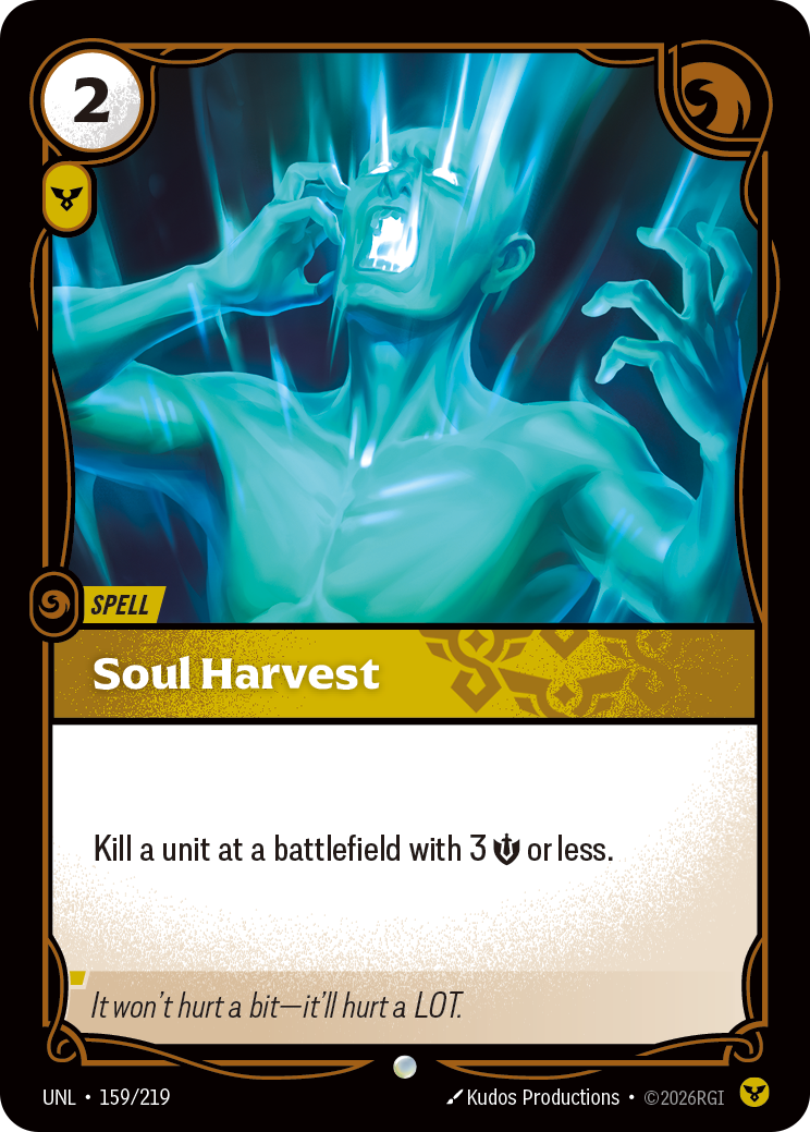 Soul Harvest — Unleashed — Common — Spell