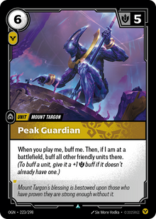 Peak Guardian — Origins — Uncommon — Unit