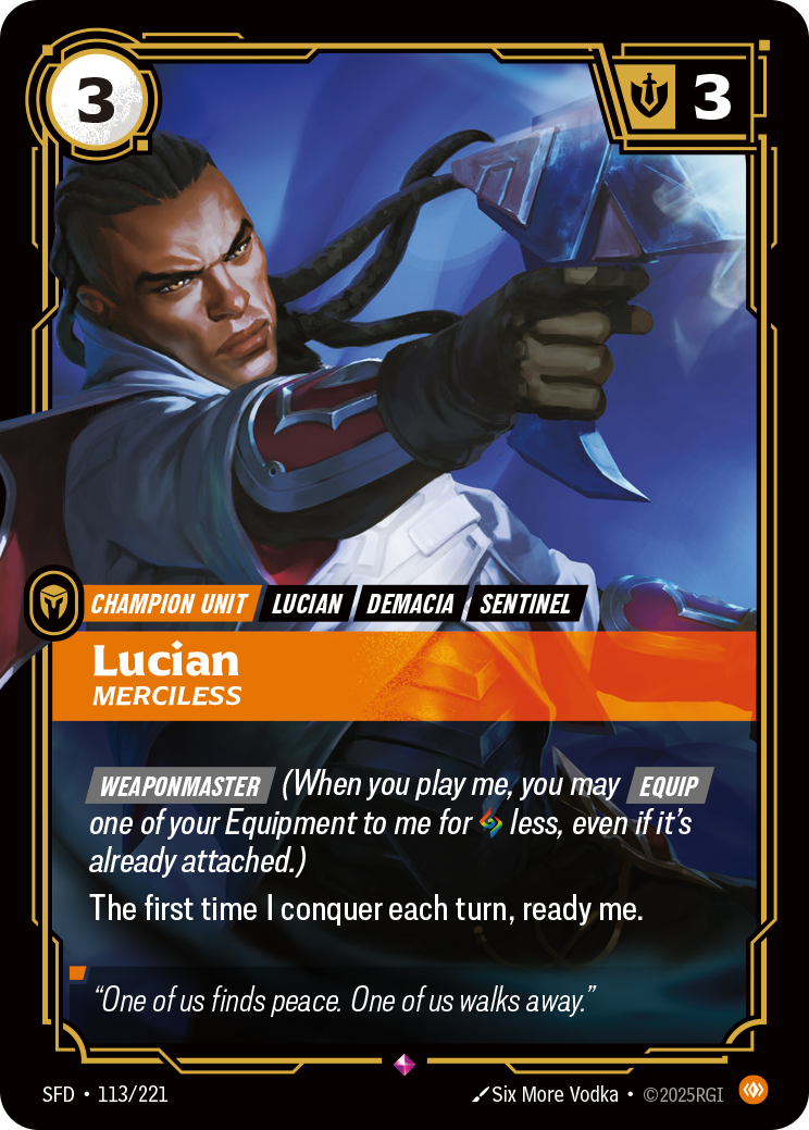 Lucian, Merciless — SFD — Rare — Unit