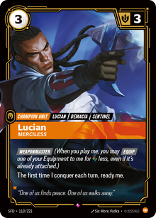 Lucian, Merciless — SFD — Rare — Unit