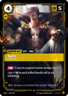 Sett, Kingpin — Origins — Rare — Unit