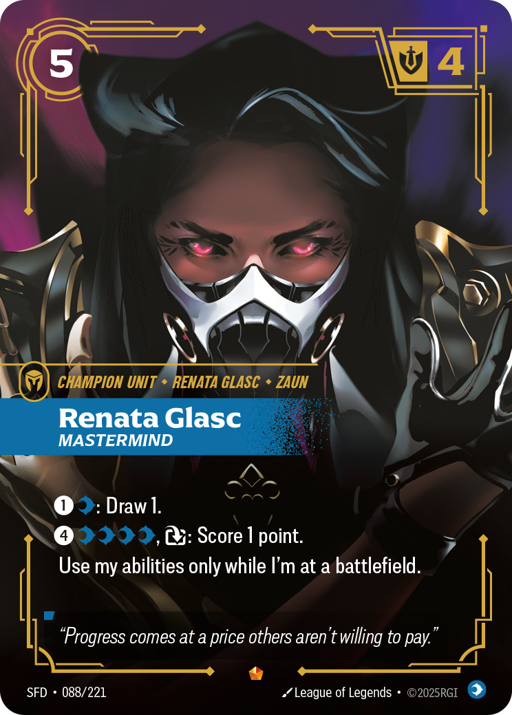 Renata Glasc, Mastermind — SFD — Epic — Unit